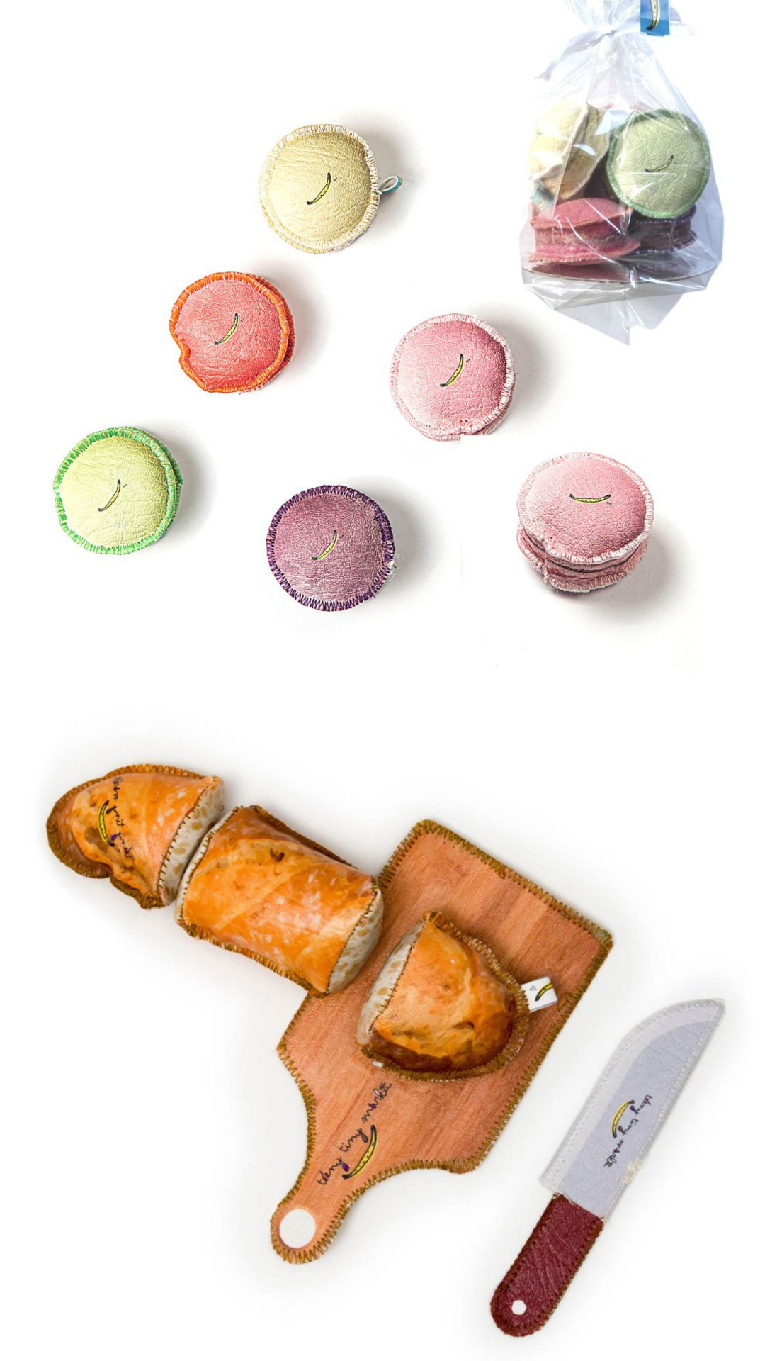 Macarons and bread toy front