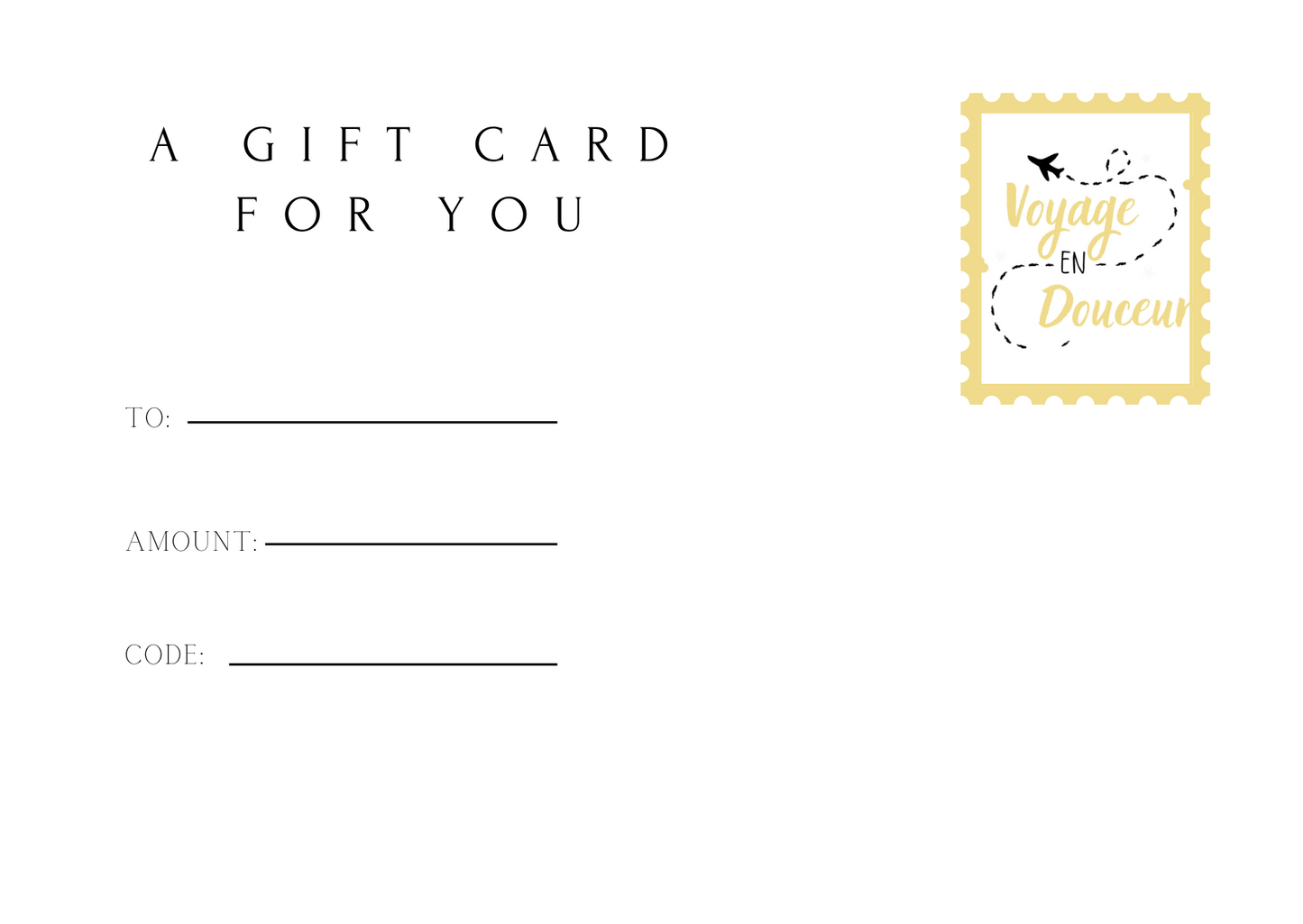 Voyage En Douceur gift card